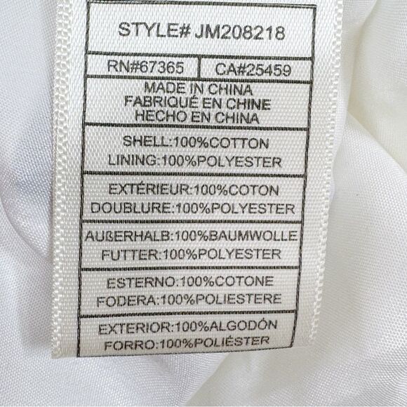 Betsey Johnson Eyelet Off The Shoulder Smocked Waist Midi Dress White Large - Picture 12 of 14